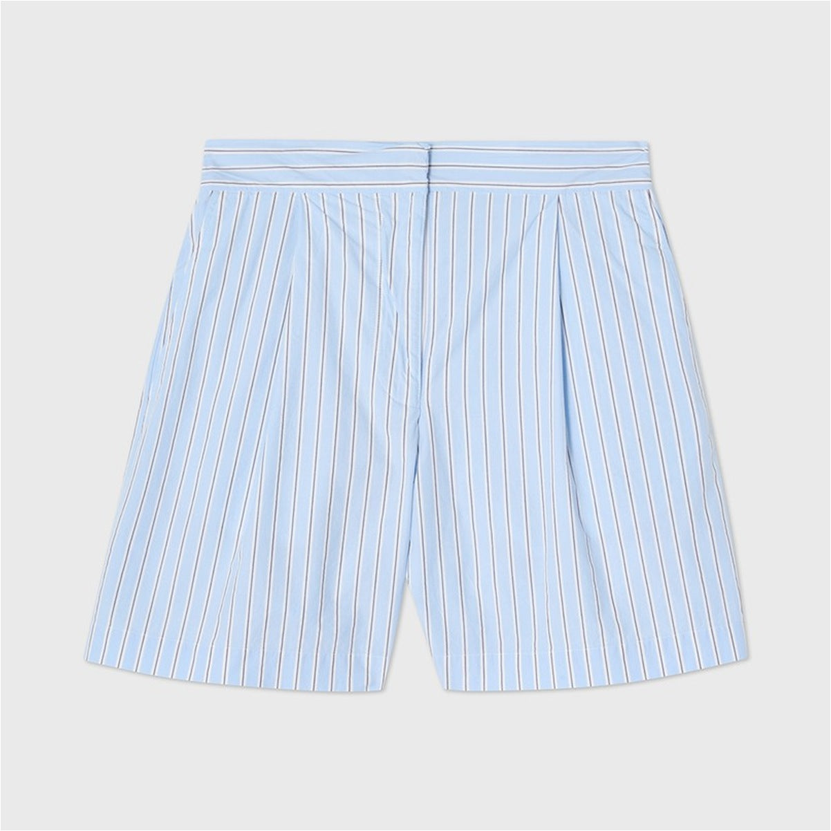 Women-s-Blue-Striped-Two-Piece-Set---Oversized-Shirt---High-_2