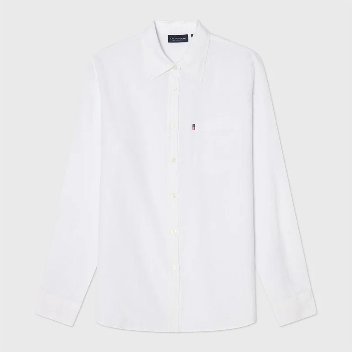 Women's White Linen Button-Up Shirt1
