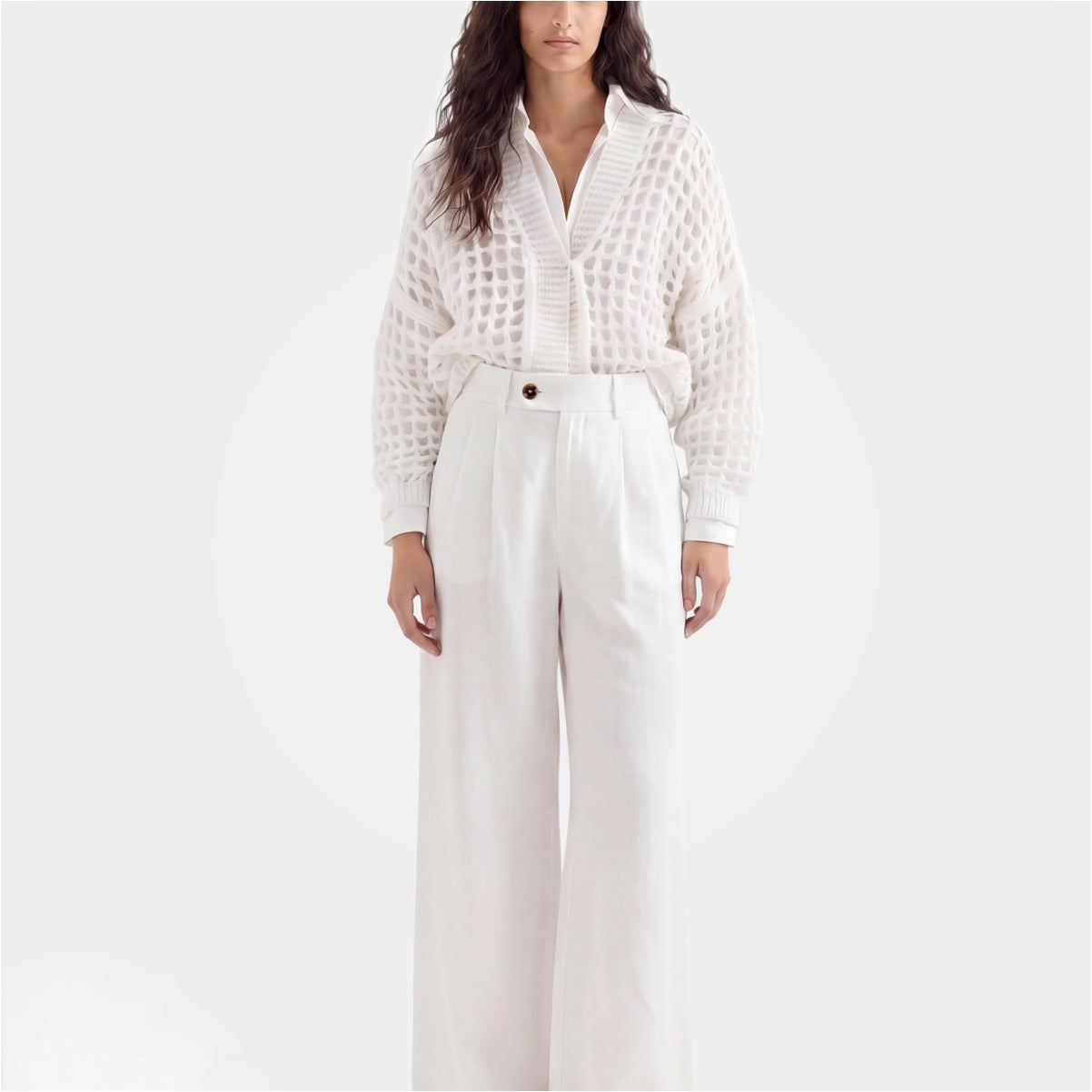 Women-s-White-Sheer-Textured-Shirt_1
